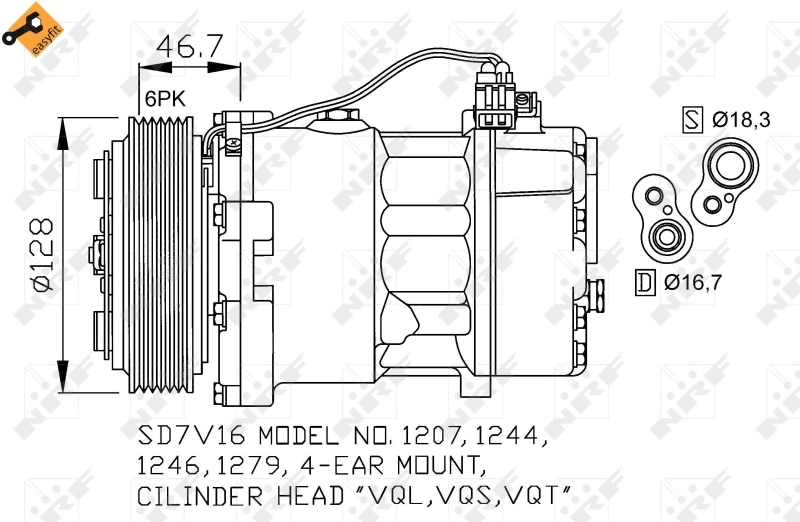 Compre 32168 NRF Compressor de aparelho de ar condicionado
