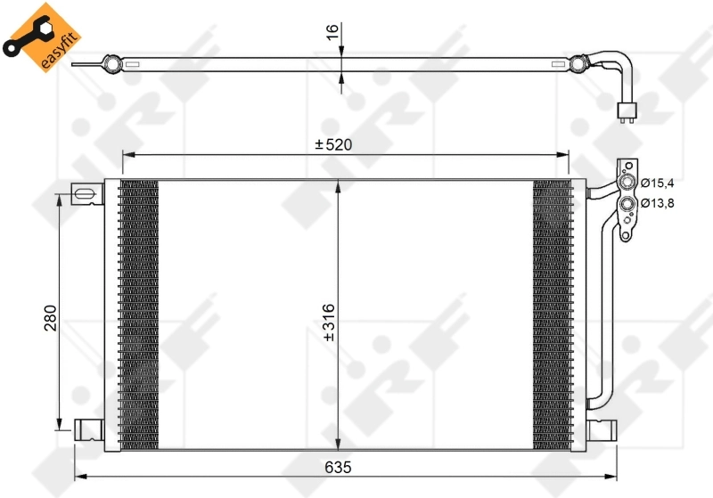 Radiador de aparelho de ar condicionado BMW 3  E46