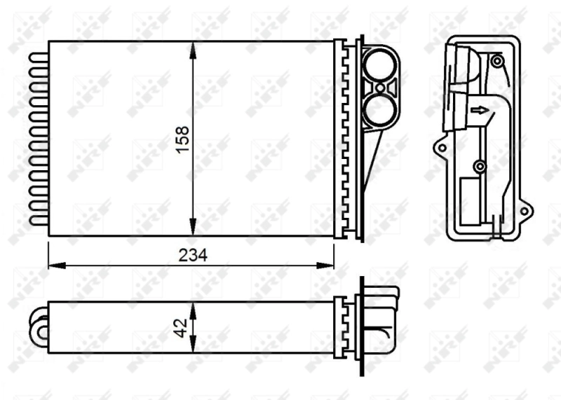  Radiador de forno (de aquecedor) Peugeot 207 hatchback (WA, WC) (2006 - 2015) 
