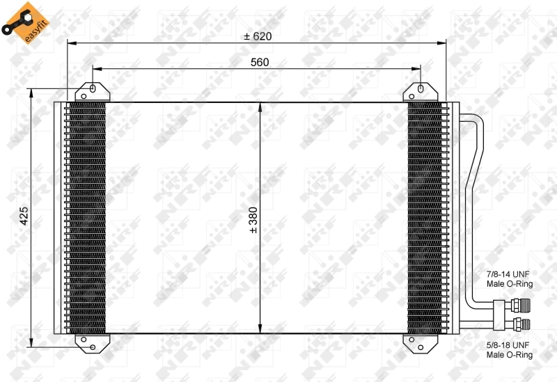 Compre 35811 NRF Radiador de aparelho de ar condicionado