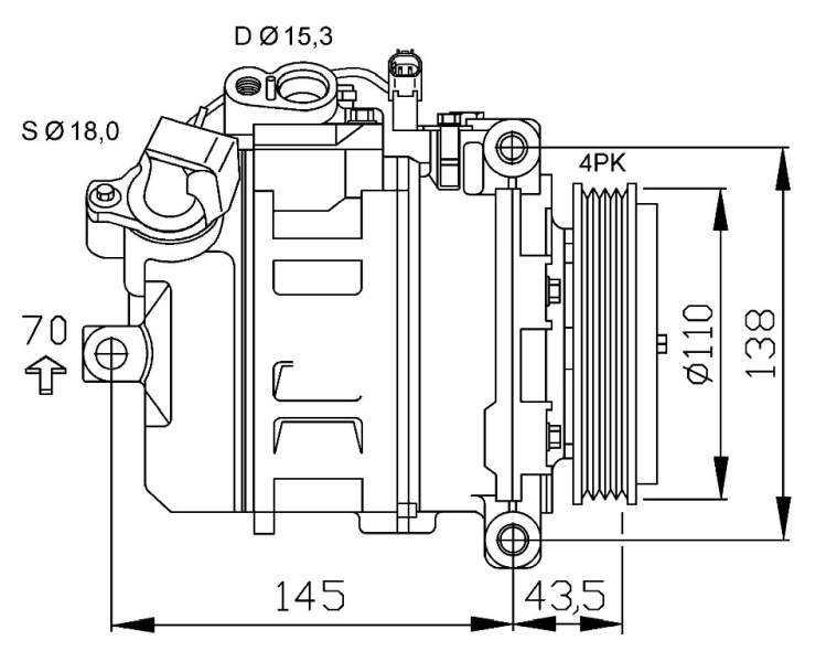 Compressor de aparelho de ar condicionado NRF 32520 preço, a partir de 354,28 USD