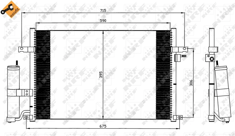 BC912 Magneti Marelli Radiador de aparelho de ar condicionado
