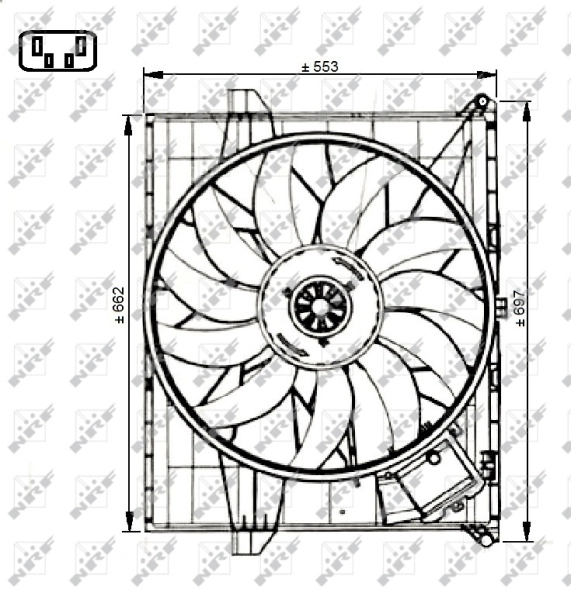 Difusor do radiador de esfriamento, montado com motor e roda de aletas Nissens 85955 preço, a partir de 380,87 USD
