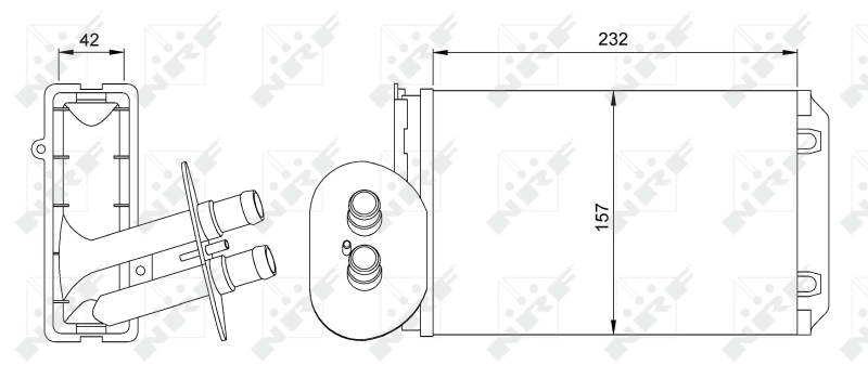 Radiador de forno (de aquecedor) 54247 NRF
