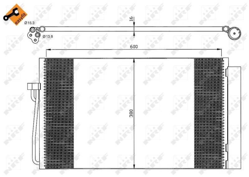 Radiador de aparelho de ar condicionado 35538 NRF