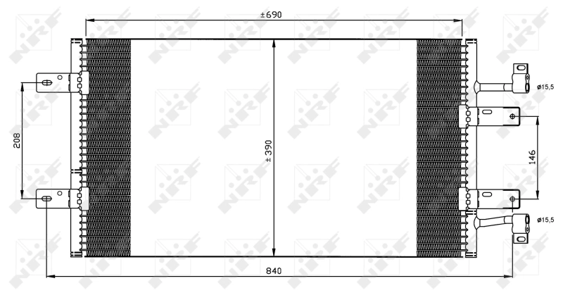 Radiador de aparelho de ar condicionado 35900 NRF