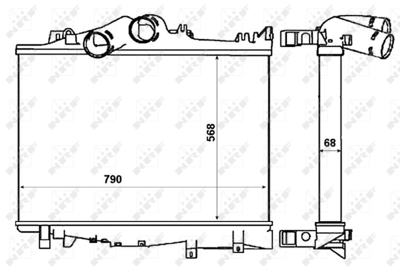Radiador de intercooler A9735010301 Mercedes