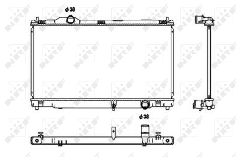 Radiador de esfriamento de motor para Lexus IS E2