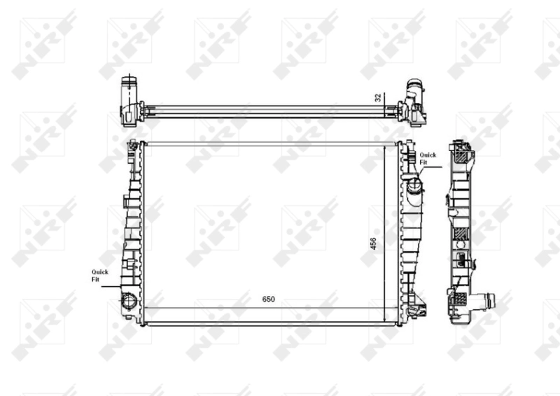  Radiador de esfriamento de motor Alfa Romeo 159 sedan (939) (2005 - 2011) 
