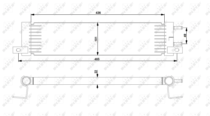 Radiador de esfriamento de motor adicional 31359 NRF