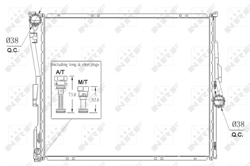 Radiador de esfriamento de motor NRF 53956