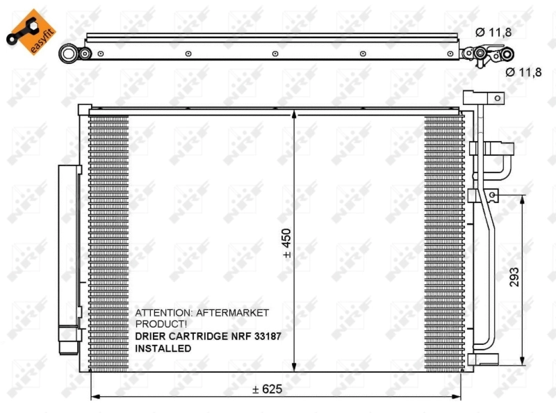 Radiador de aparelho de ar condicionado Chevrolet Captiva I C100