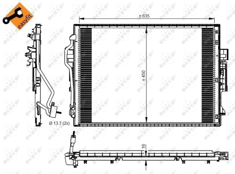 Radiador de aparelho de ar condicionado Mercedes S  C216