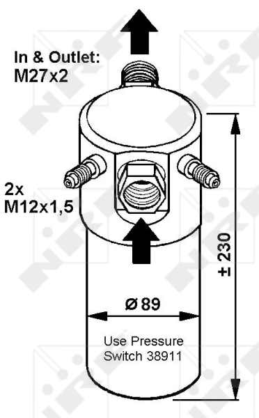 Tanque de recepção do secador de aparelho de ar condicionado 515310 VALEO