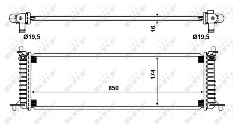 Radiador de esfriamento de motor 58790 NRF