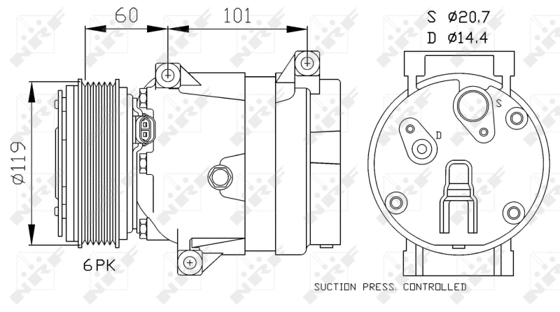 Compressor de aparelho de ar condicionado NRF 32102 preço, a partir de 269,78 USD