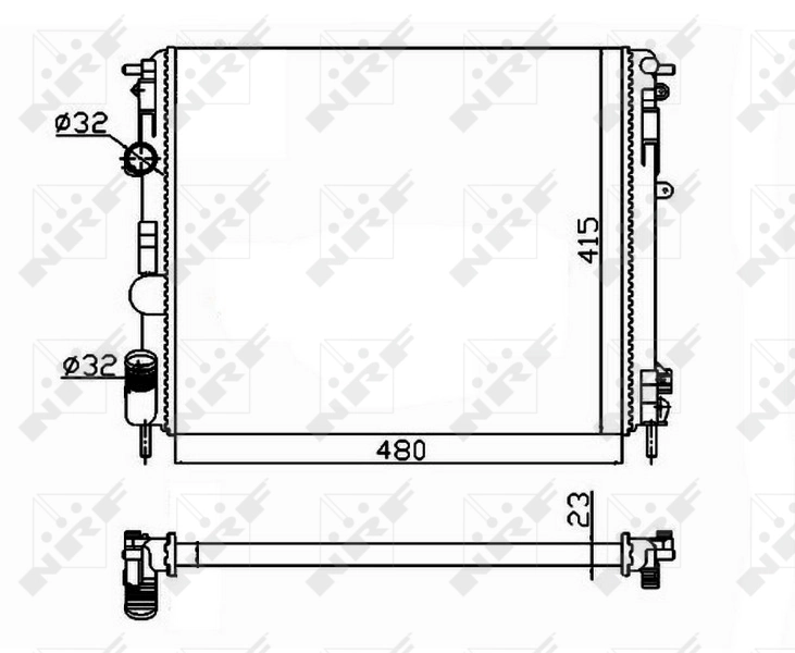 Compre 58148 NRF Radiador de esfriamento de motor