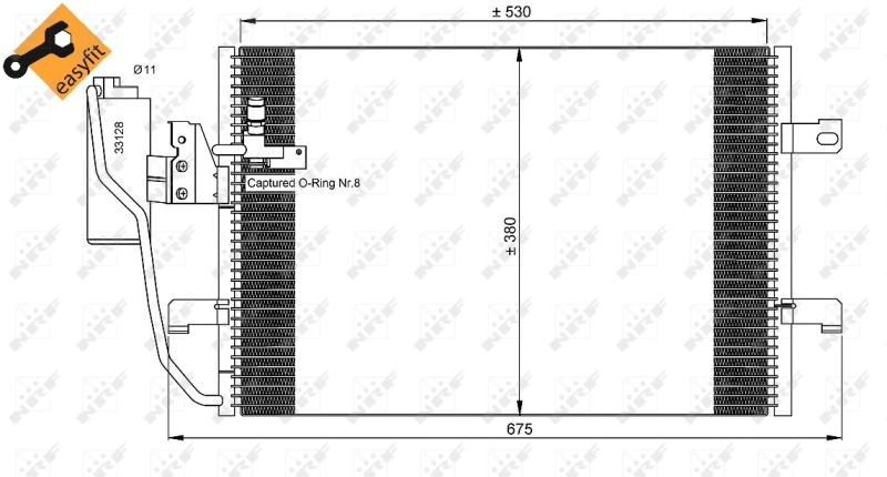 Compre 35527 NRF Radiador de aparelho de ar condicionado