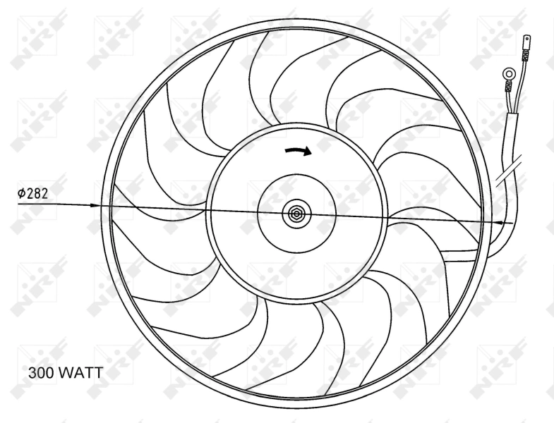 Ventilador elétrico de esfriamento montado (motor + roda de aletas) Audi 100 C4 4A2