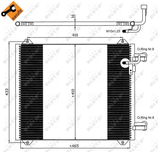 Radiador de aparelho de ar condicionado para Audi A2  8Z0