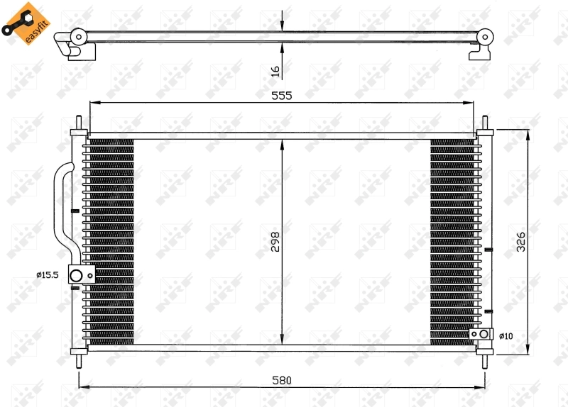 35627 NRF Radiador de aparelho de ar condicionado