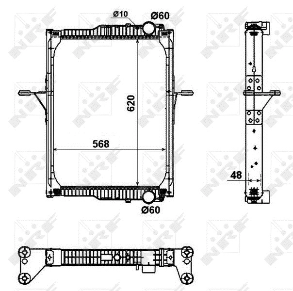 Radiador de esfriamento de motor 53343 NRF