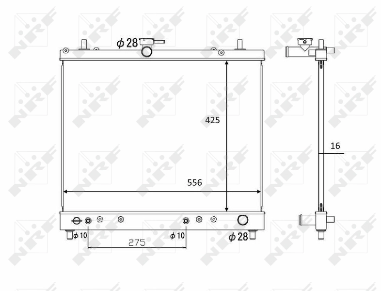16400B1151 Toyota Radiador de esfriamento de motor