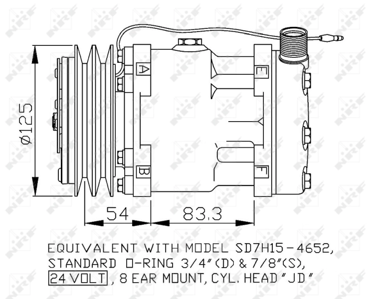 Compressor de aparelho de ar condicionado NRF 32873