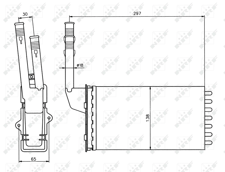 Radiador de forno (de aquecedor) VALEO 812004