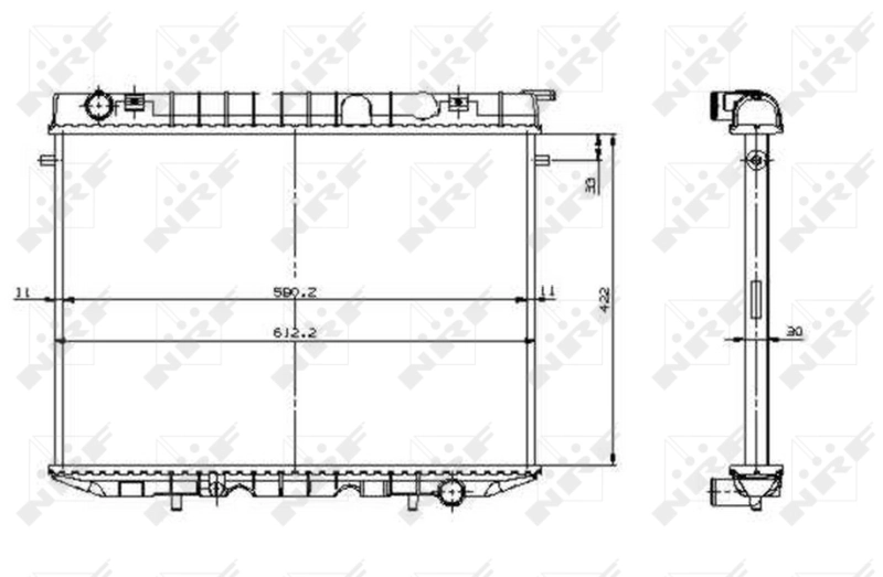 6302020 General Motors Radiador de esfriamento de motor