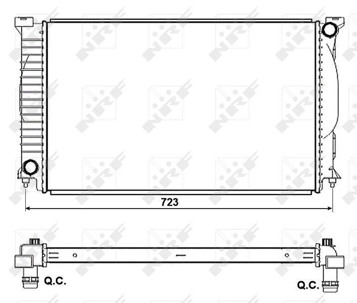 Radiador de esfriamento de motor 53093 NRF