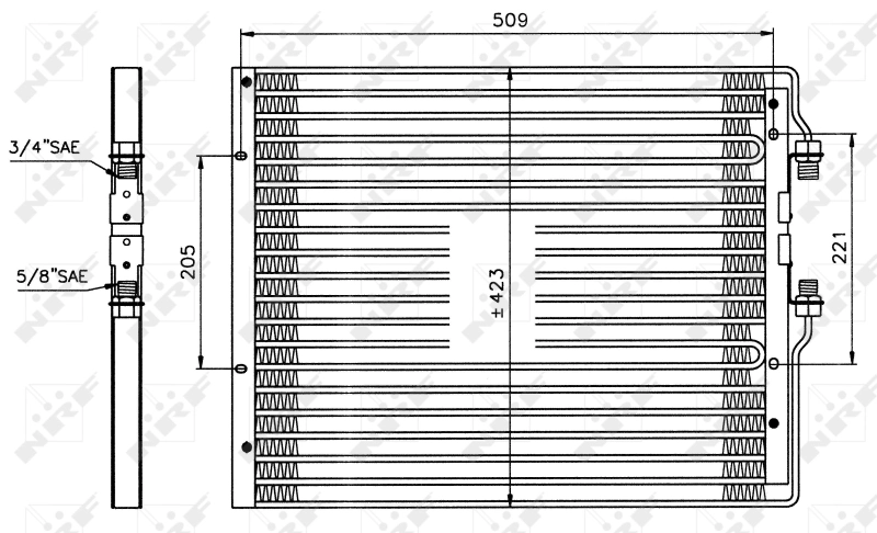 Radiador de aparelho de ar condicionado 35059 NRF