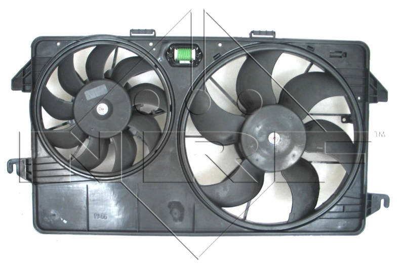 47450 NRF Difusor do radiador de esfriamento, montado com motor e roda de aletas