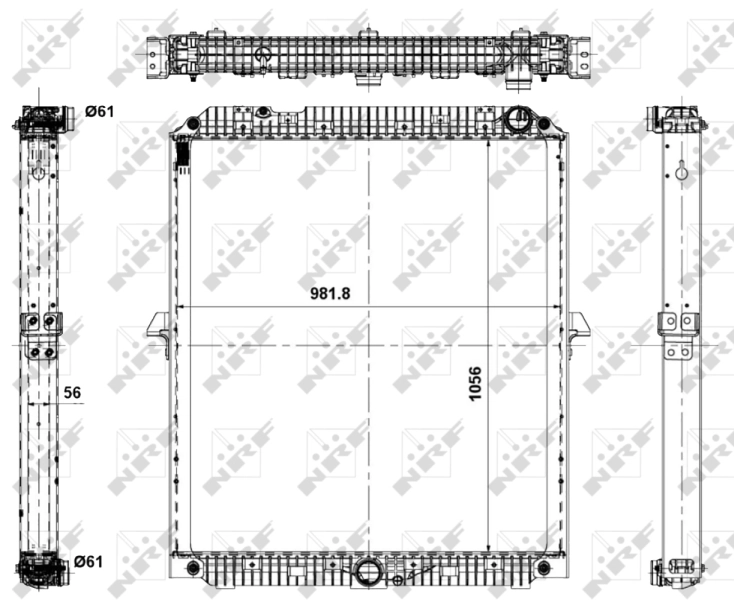 Radiador de esfriamento de motor 9605000901 Mercedes