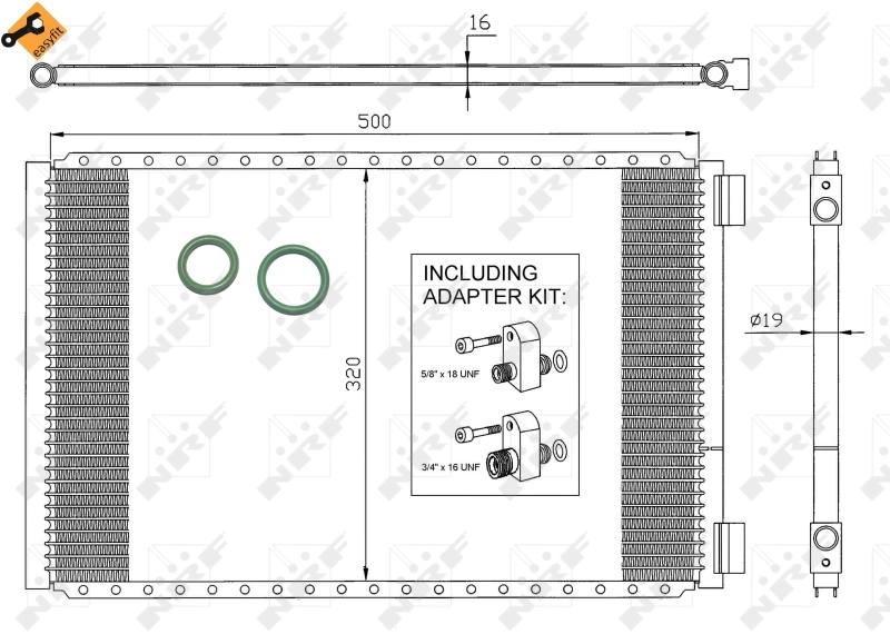 Radiador de aparelho de ar condicionado 35953 NRF