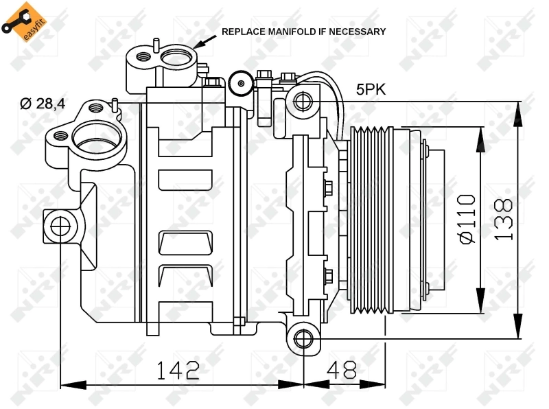 Compre 32123 NRF Compressor de aparelho de ar condicionado