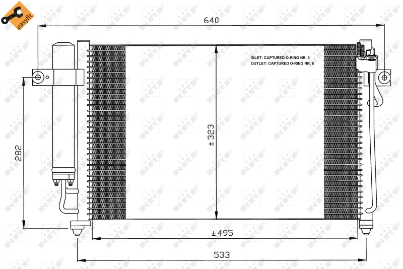 Radiador de aparelho de ar condicionado Hyundai Getz  TB ao melhor preço