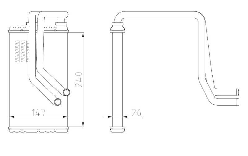 Radiador de forno (de aquecedor) NRF 54387