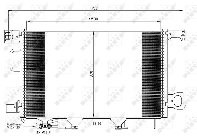 Radiador de aparelho de ar condicionado 8062014 Frig AIR