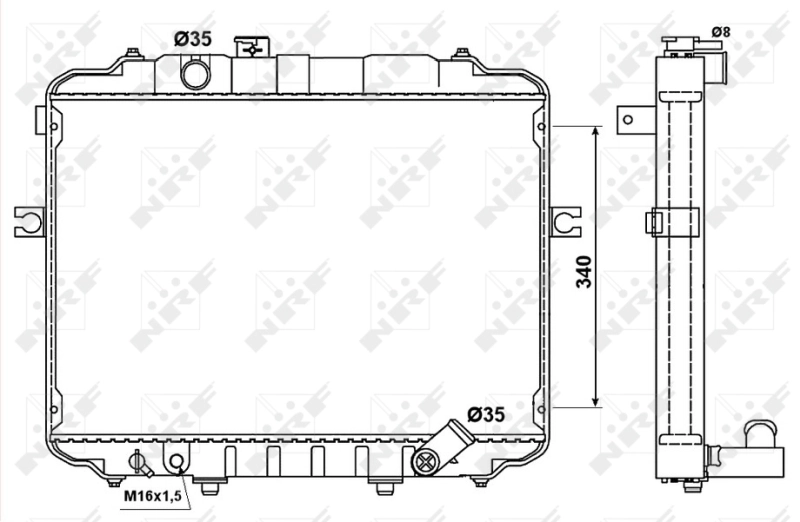 253104B010 Chrysler Radiador de esfriamento de motor