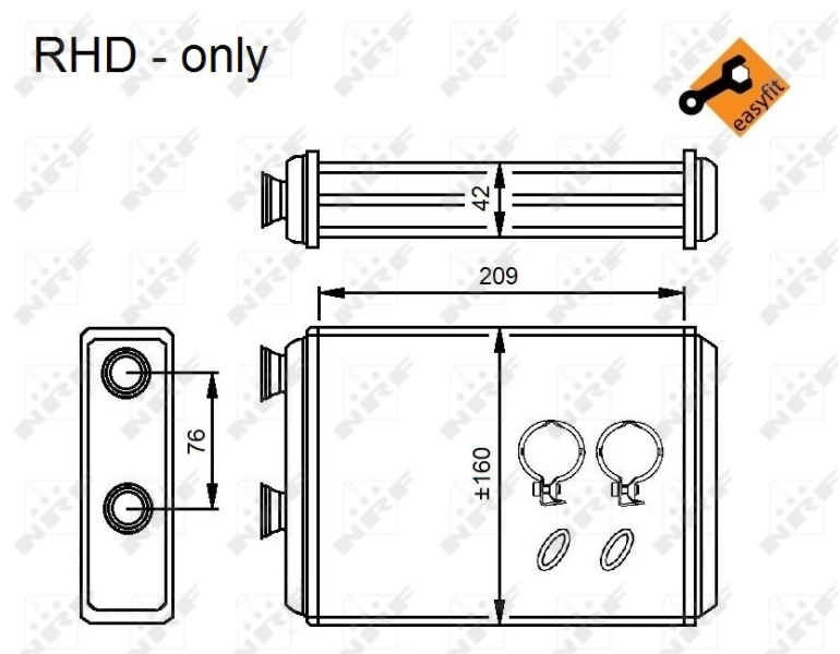 Radiador de forno (de aquecedor) NRF 54224