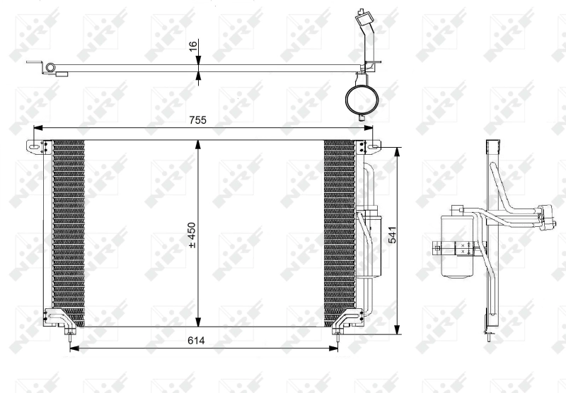 Radiador de aparelho de ar condicionado para Opel Omega B 25, 26, 27