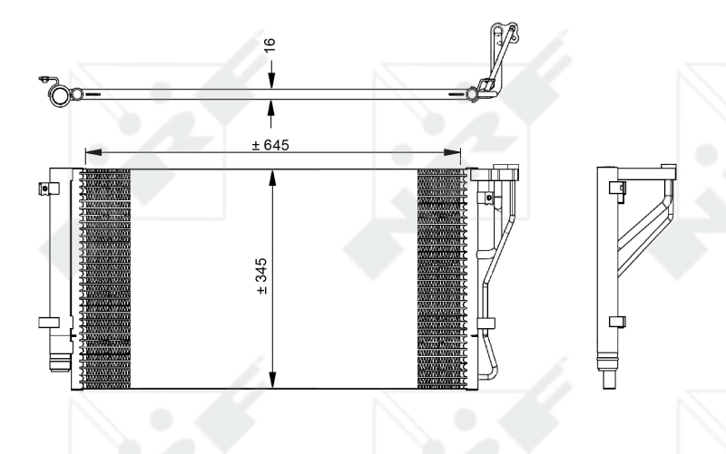 35980 NRF Radiador de aparelho de ar condicionado