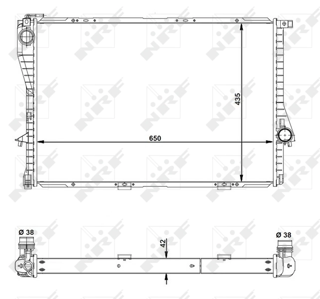 Radiador de esfriamento de motor 55322 NRF