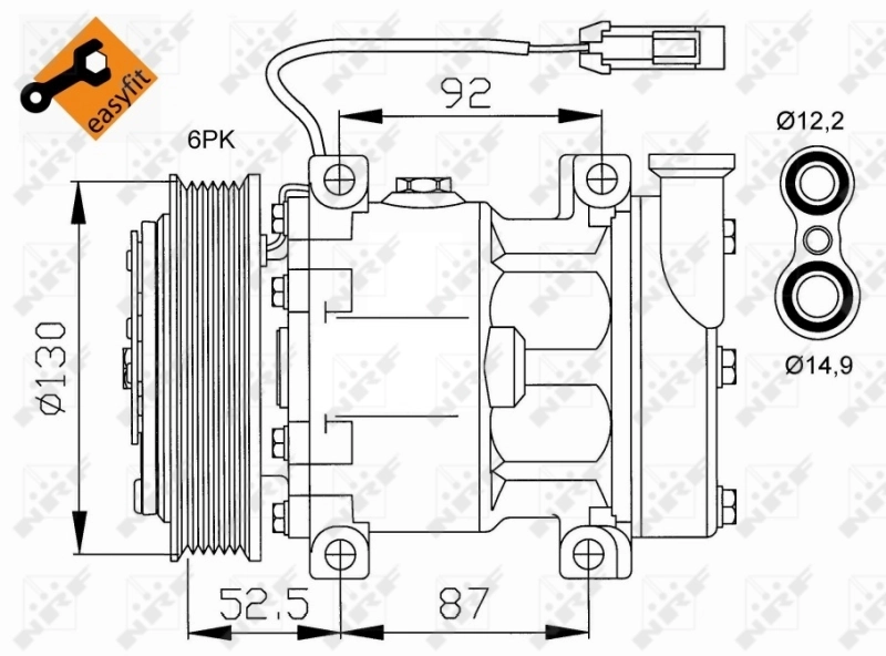 Compressor de aparelho de ar condicionado NRF 32113