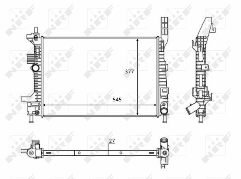 Radiador de esfriamento de motor 58284 NRF