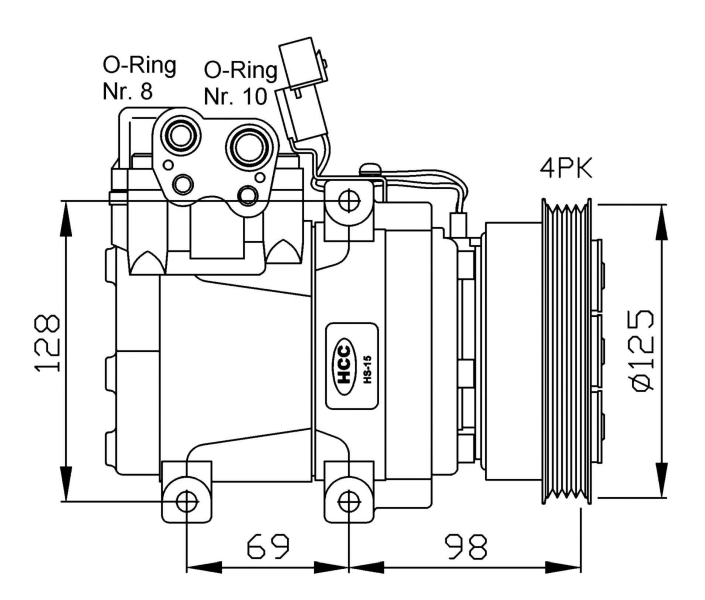Compressor de aparelho de ar condicionado Hyundai Accent I 