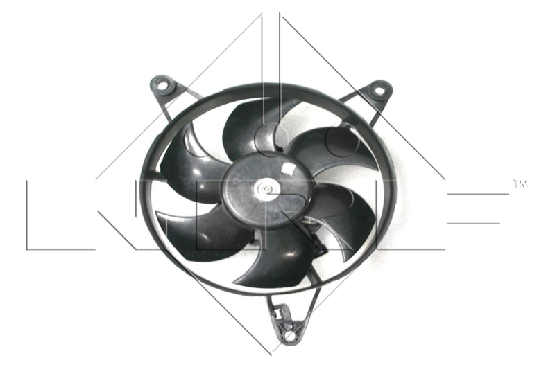 Ventilador elétrico de esfriamento montado (motor + roda de aletas) para Fiat Panda I 141A
