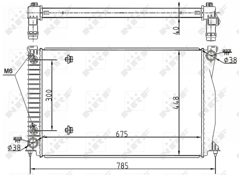 53105 NRF Radiador de esfriamento de motor