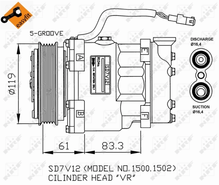 32219G NRF Compressor de aparelho de ar condicionado